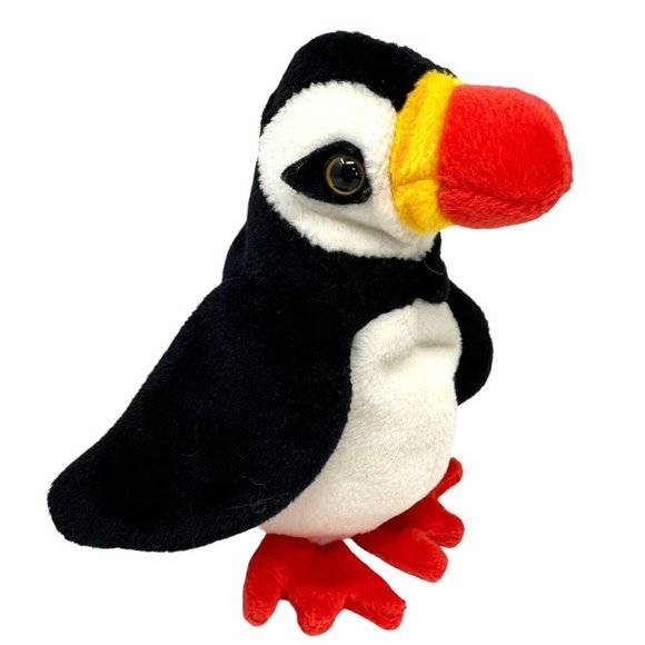 Vintage Ty Original Beanie Baby Puffer The Puffin Penguin Bird Toy Retired 1997 - Picture 1 of 12